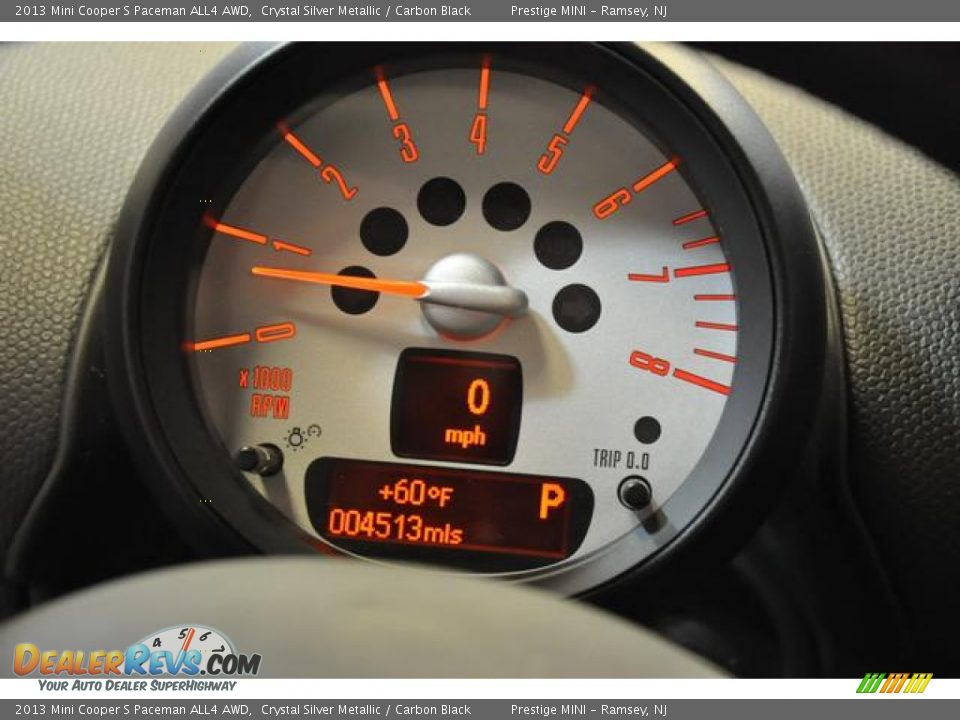 2013 Mini Cooper S Paceman ALL4 AWD Crystal Silver Metallic / Carbon Black Photo #24