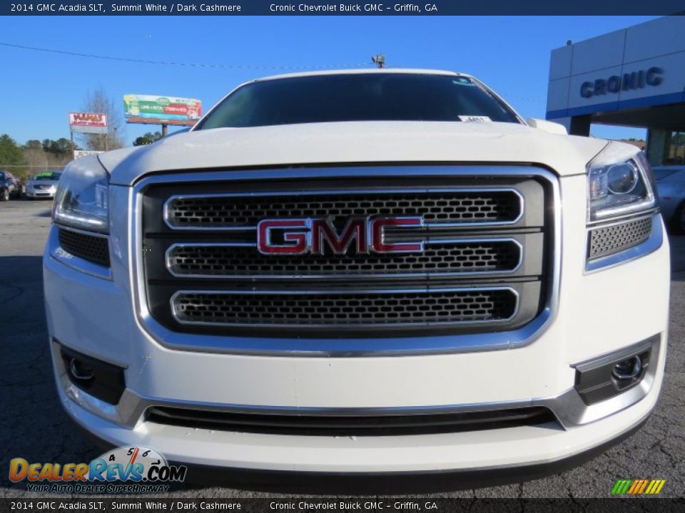 2014 GMC Acadia SLT Summit White / Dark Cashmere Photo #2