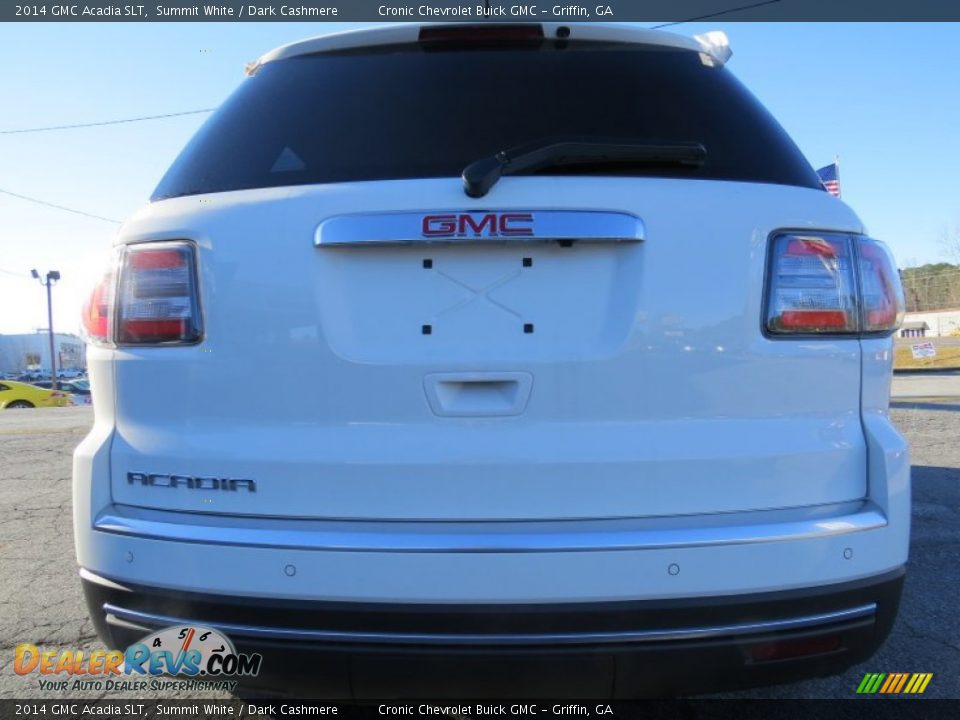 2014 GMC Acadia SLT Summit White / Dark Cashmere Photo #4