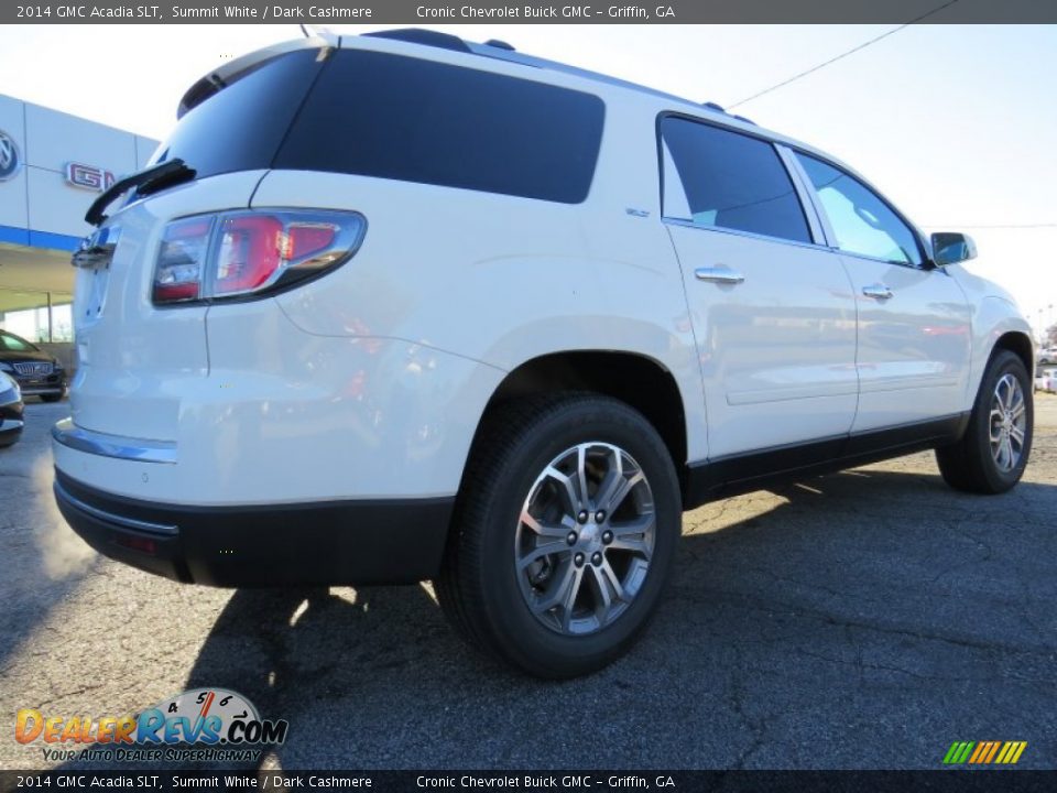 2014 GMC Acadia SLT Summit White / Dark Cashmere Photo #5