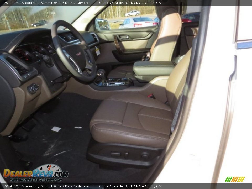 2014 GMC Acadia SLT Summit White / Dark Cashmere Photo #8