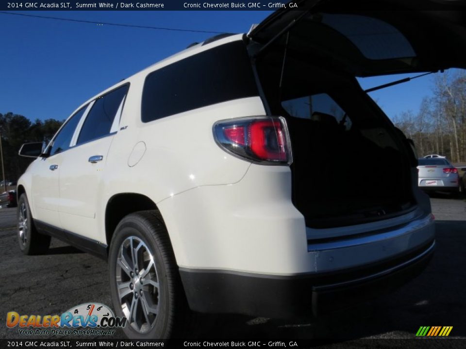 2014 GMC Acadia SLT Summit White / Dark Cashmere Photo #10