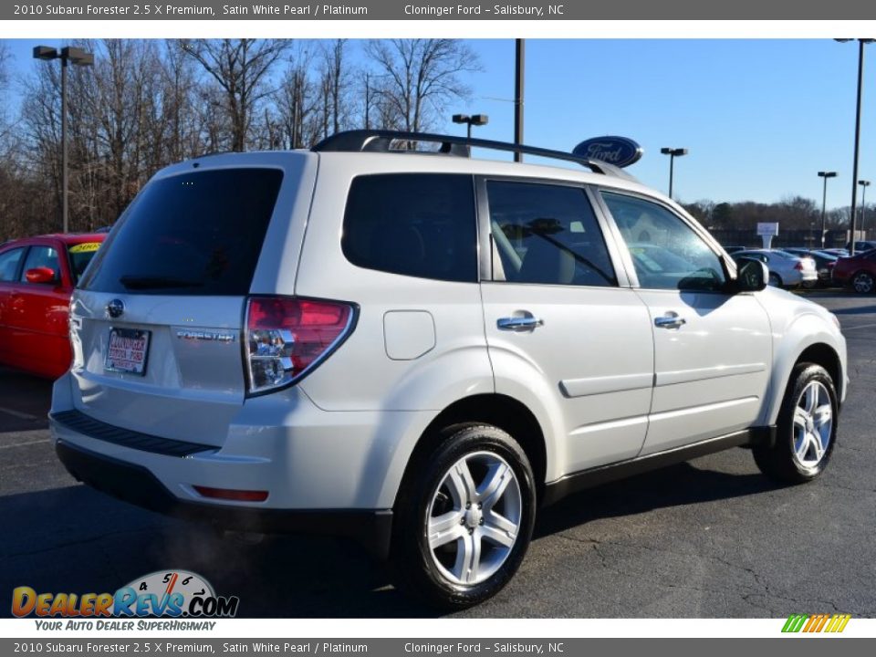 2010 Subaru Forester 2.5 X Premium Satin White Pearl / Platinum Photo #4