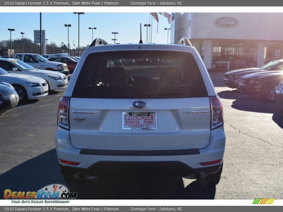 2010 Subaru Forester 2.5 X Premium Satin White Pearl / Platinum Photo #5