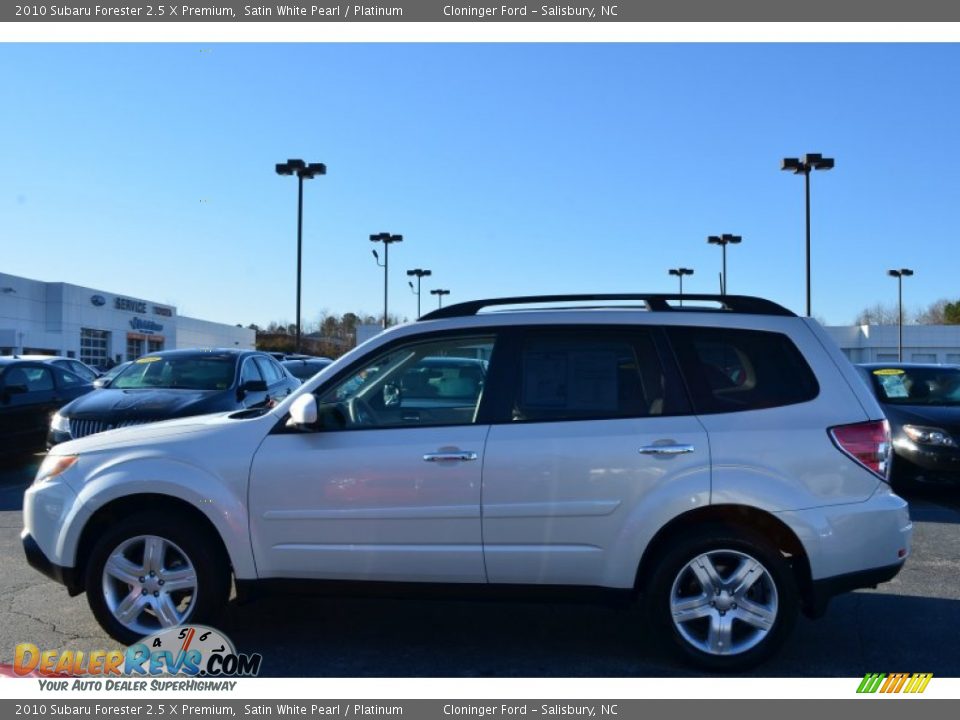 2010 Subaru Forester 2.5 X Premium Satin White Pearl / Platinum Photo #6
