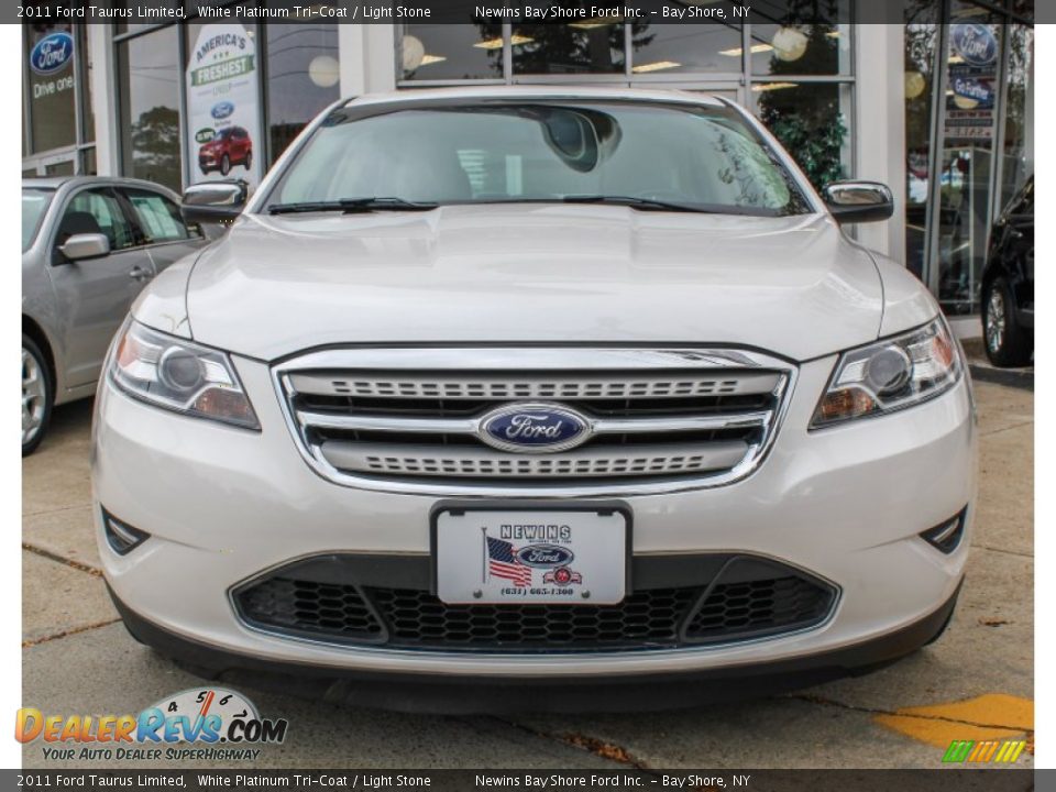 2011 Ford Taurus Limited White Platinum Tri-Coat / Light Stone Photo #2