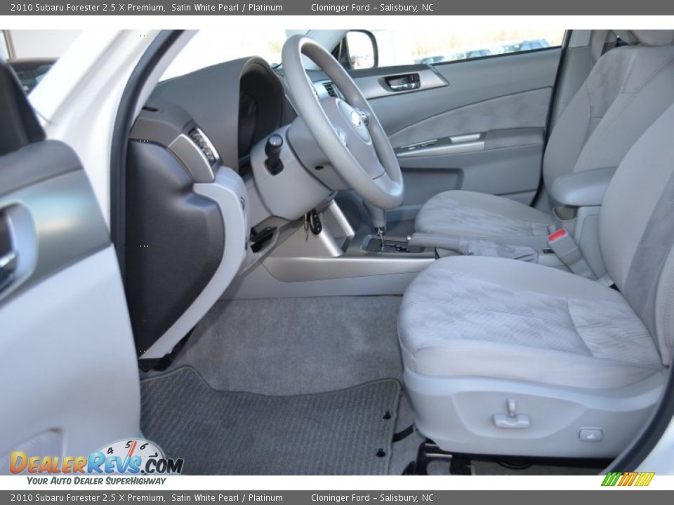 2010 Subaru Forester 2.5 X Premium Satin White Pearl / Platinum Photo #9