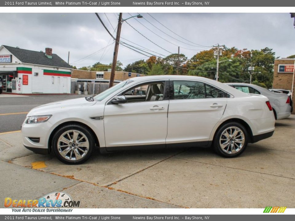 2011 Ford Taurus Limited White Platinum Tri-Coat / Light Stone Photo #3