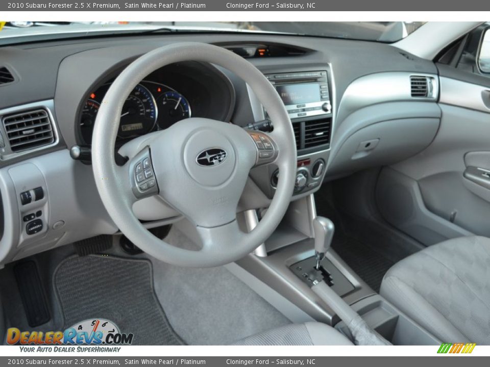 2010 Subaru Forester 2.5 X Premium Satin White Pearl / Platinum Photo #10