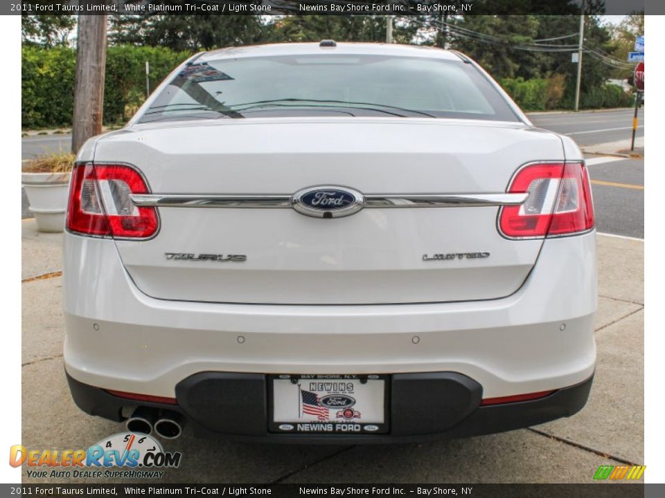 2011 Ford Taurus Limited White Platinum Tri-Coat / Light Stone Photo #5