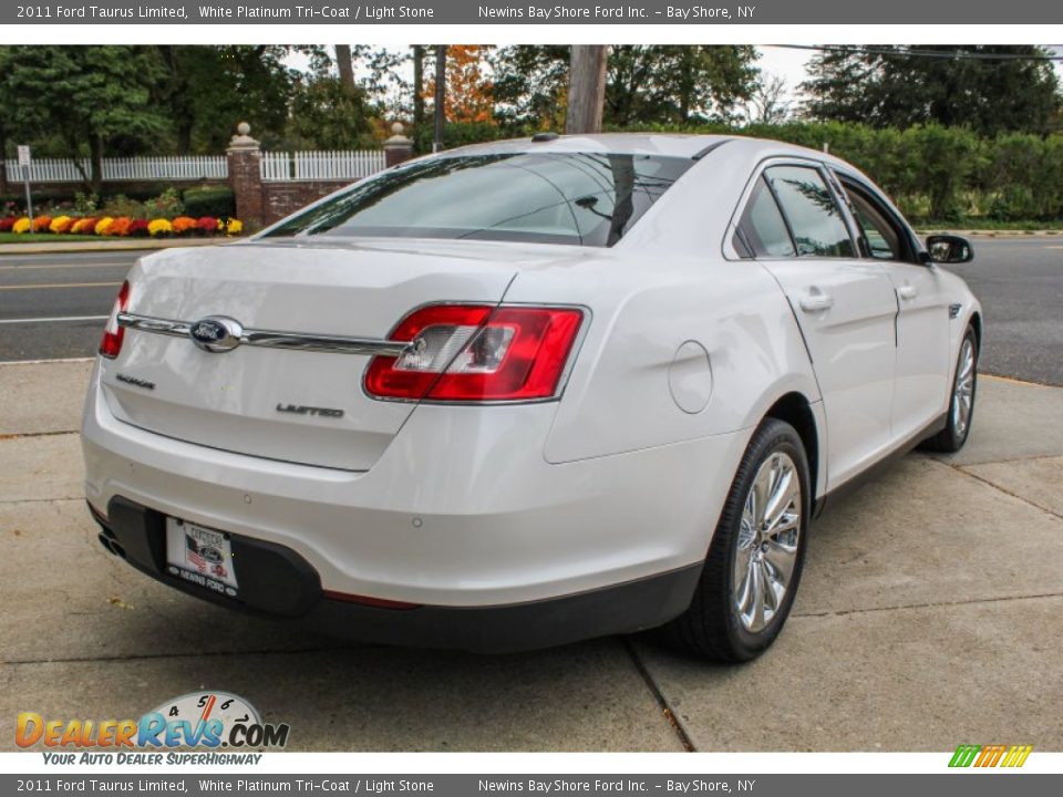2011 Ford Taurus Limited White Platinum Tri-Coat / Light Stone Photo #6