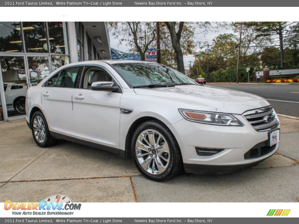 2011 Ford Taurus Limited White Platinum Tri-Coat / Light Stone Photo #7