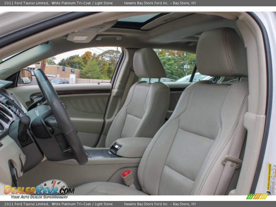 2011 Ford Taurus Limited White Platinum Tri-Coat / Light Stone Photo #12