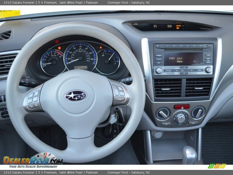 2010 Subaru Forester 2.5 X Premium Satin White Pearl / Platinum Photo #19