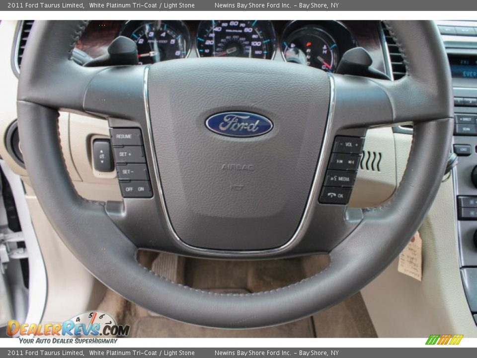 2011 Ford Taurus Limited White Platinum Tri-Coat / Light Stone Photo #16
