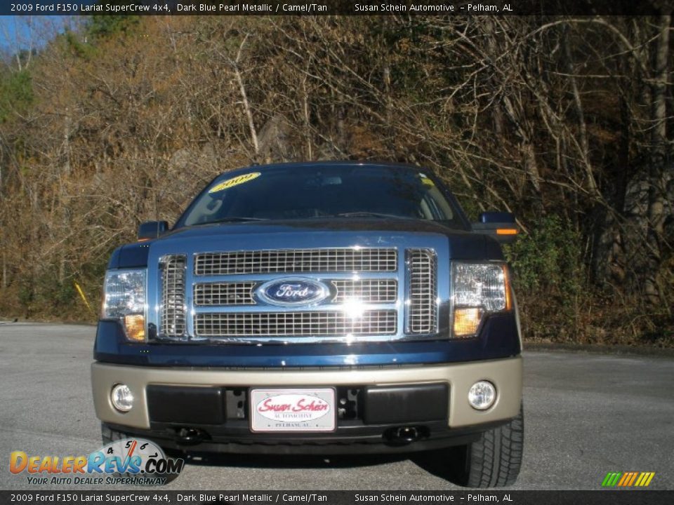 2009 Ford F150 Lariat SuperCrew 4x4 Dark Blue Pearl Metallic / Camel/Tan Photo #6