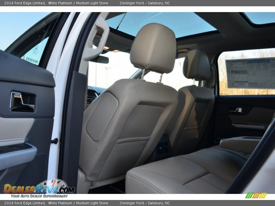 2014 Ford Edge Limited White Platinum / Medium Light Stone Photo #7