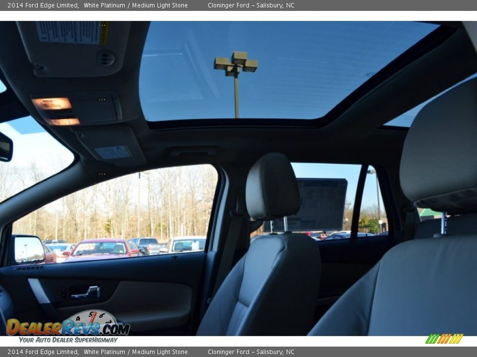 2014 Ford Edge Limited White Platinum / Medium Light Stone Photo #14