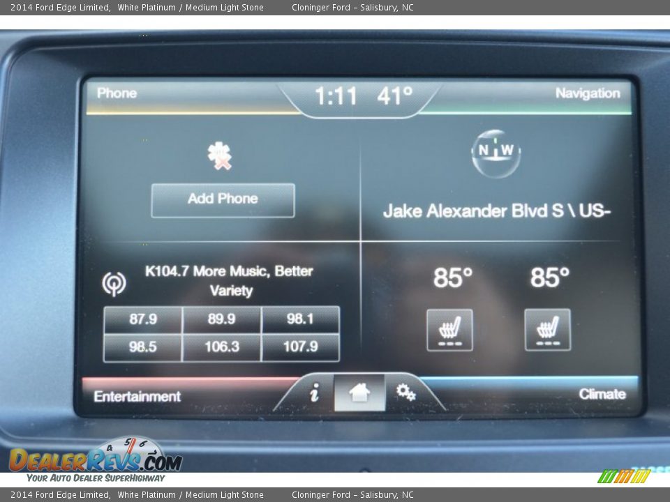 2014 Ford Edge Limited White Platinum / Medium Light Stone Photo #15