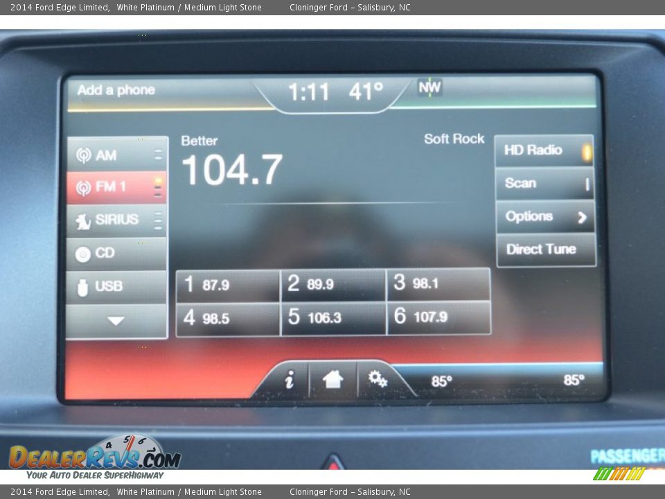 2014 Ford Edge Limited White Platinum / Medium Light Stone Photo #16