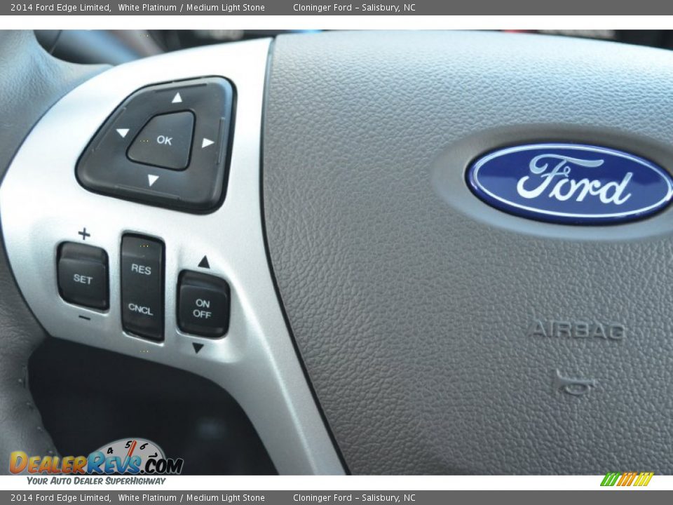2014 Ford Edge Limited White Platinum / Medium Light Stone Photo #26
