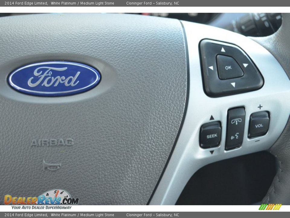 2014 Ford Edge Limited White Platinum / Medium Light Stone Photo #27