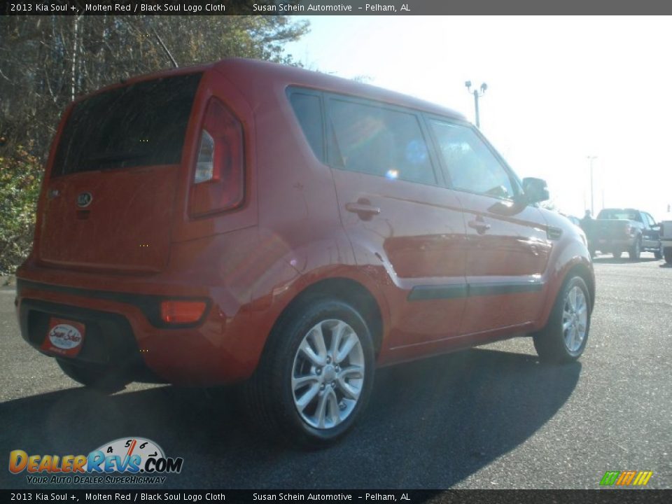 2013 Kia Soul + Molten Red / Black Soul Logo Cloth Photo #3