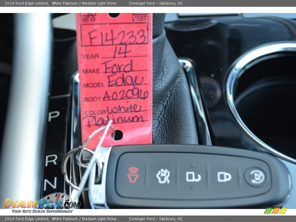 2014 Ford Edge Limited White Platinum / Medium Light Stone Photo #32