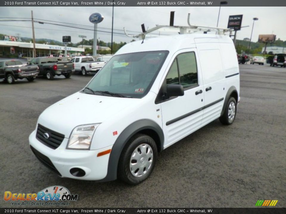 2010 Ford Transit Connect XLT Cargo Van Frozen White / Dark Gray Photo #3