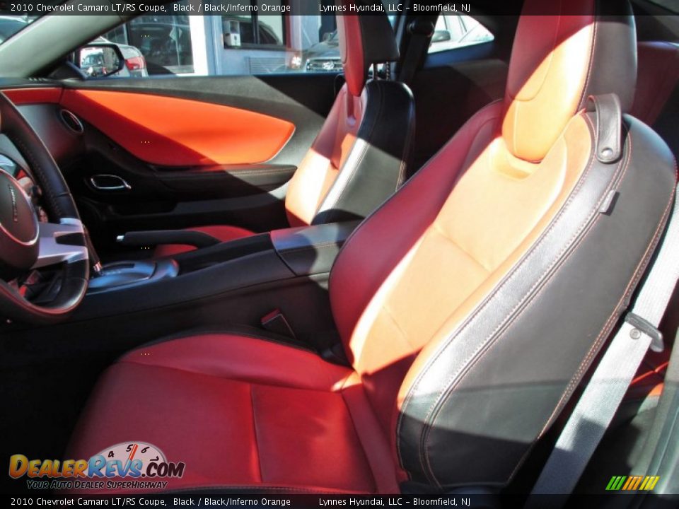 2010 Chevrolet Camaro LT/RS Coupe Black / Black/Inferno Orange Photo #9