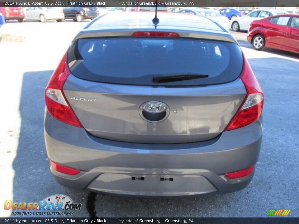 2014 Hyundai Accent GS 5 Door Triathlon Gray / Black Photo #5
