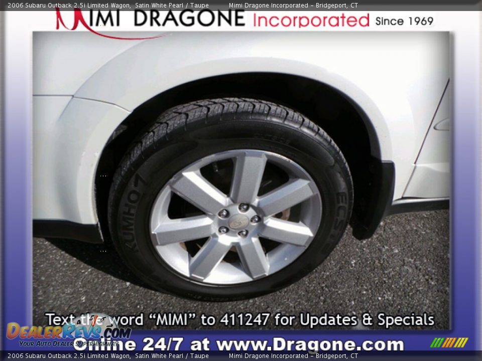 2006 Subaru Outback 2.5i Limited Wagon Satin White Pearl / Taupe Photo #4