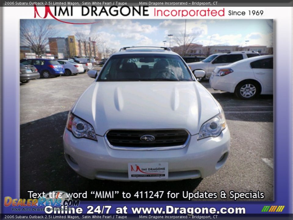 2006 Subaru Outback 2.5i Limited Wagon Satin White Pearl / Taupe Photo #5