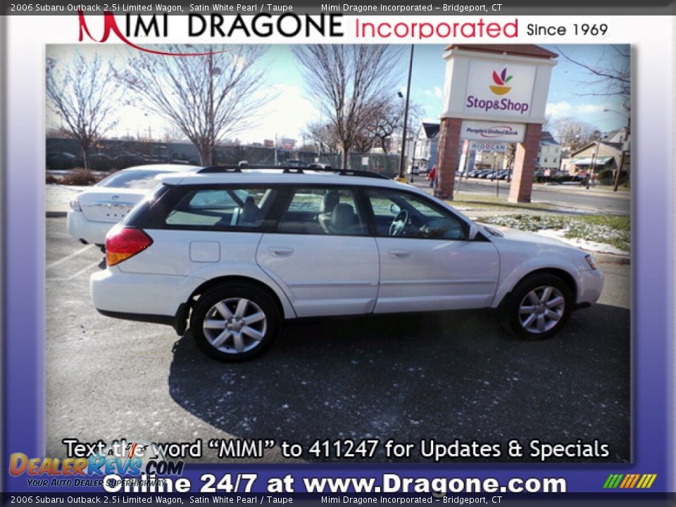 2006 Subaru Outback 2.5i Limited Wagon Satin White Pearl / Taupe Photo #7