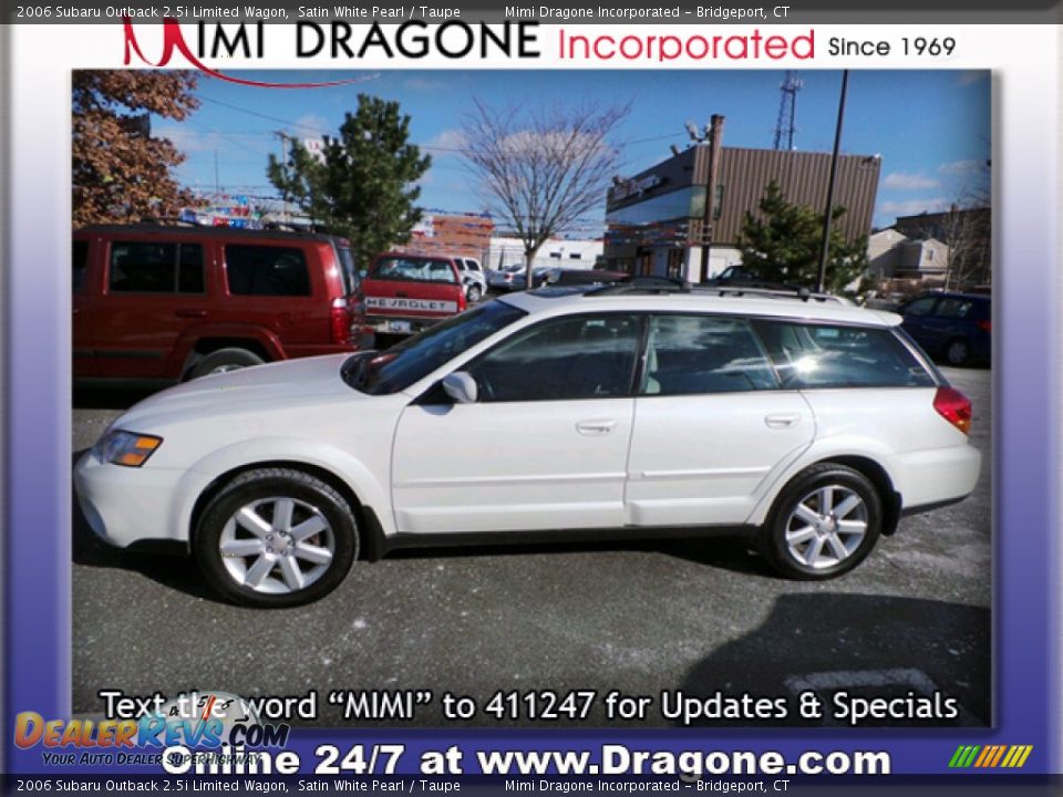 2006 Subaru Outback 2.5i Limited Wagon Satin White Pearl / Taupe Photo #11