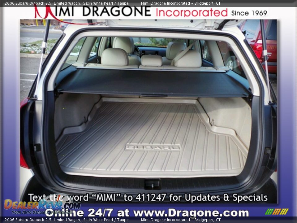 2006 Subaru Outback 2.5i Limited Wagon Satin White Pearl / Taupe Photo #13