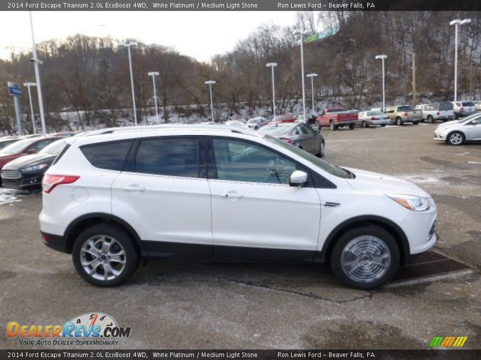 2014 Ford Escape Titanium 2.0L EcoBoost 4WD White Platinum / Medium Light Stone Photo #1