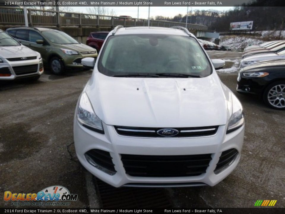 2014 Ford Escape Titanium 2.0L EcoBoost 4WD White Platinum / Medium Light Stone Photo #3