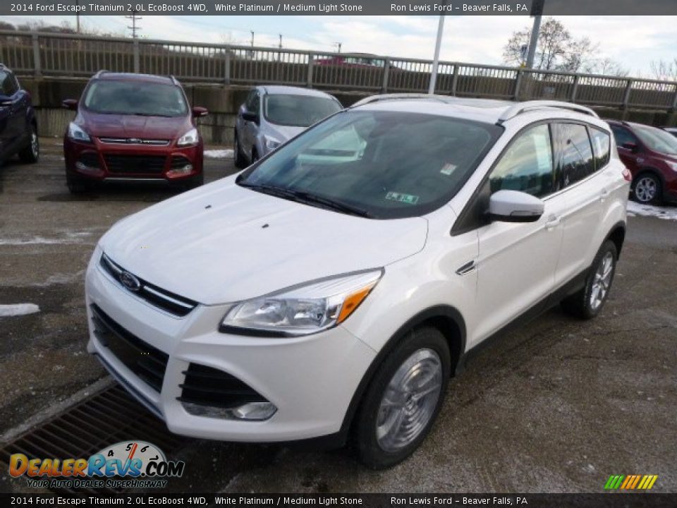 2014 Ford Escape Titanium 2.0L EcoBoost 4WD White Platinum / Medium Light Stone Photo #4