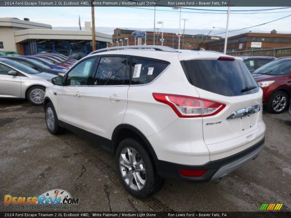 2014 Ford Escape Titanium 2.0L EcoBoost 4WD White Platinum / Medium Light Stone Photo #6