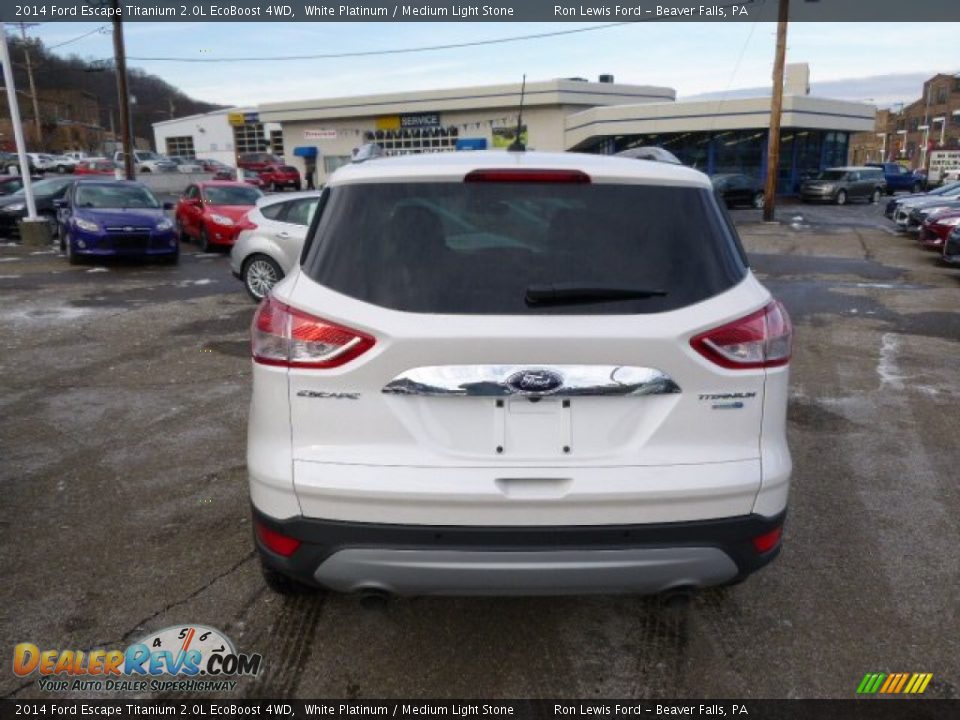 2014 Ford Escape Titanium 2.0L EcoBoost 4WD White Platinum / Medium Light Stone Photo #7
