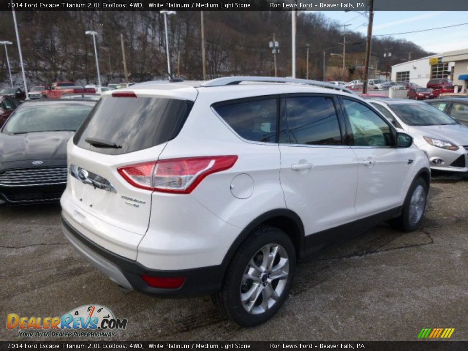 2014 Ford Escape Titanium 2.0L EcoBoost 4WD White Platinum / Medium Light Stone Photo #8