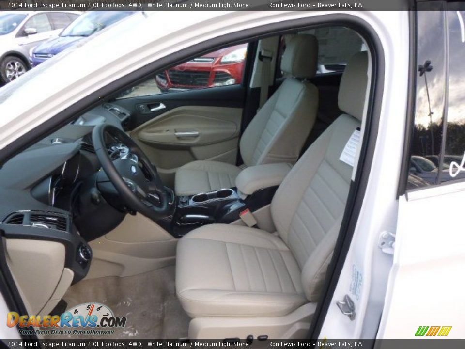 2014 Ford Escape Titanium 2.0L EcoBoost 4WD White Platinum / Medium Light Stone Photo #10
