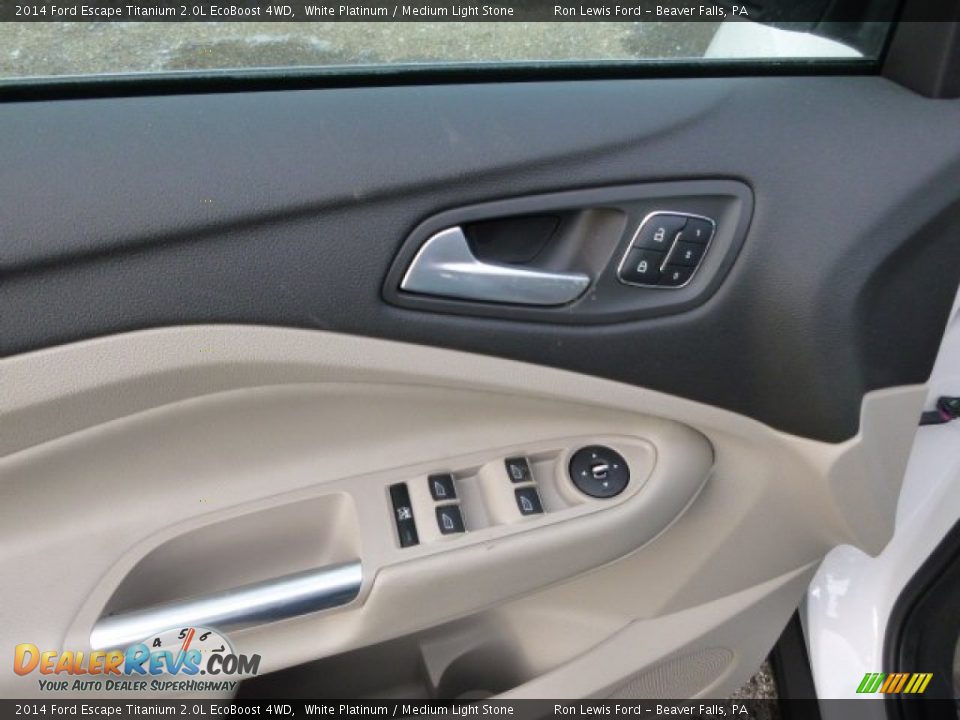2014 Ford Escape Titanium 2.0L EcoBoost 4WD White Platinum / Medium Light Stone Photo #13