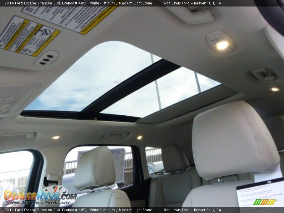 2014 Ford Escape Titanium 2.0L EcoBoost 4WD White Platinum / Medium Light Stone Photo #14