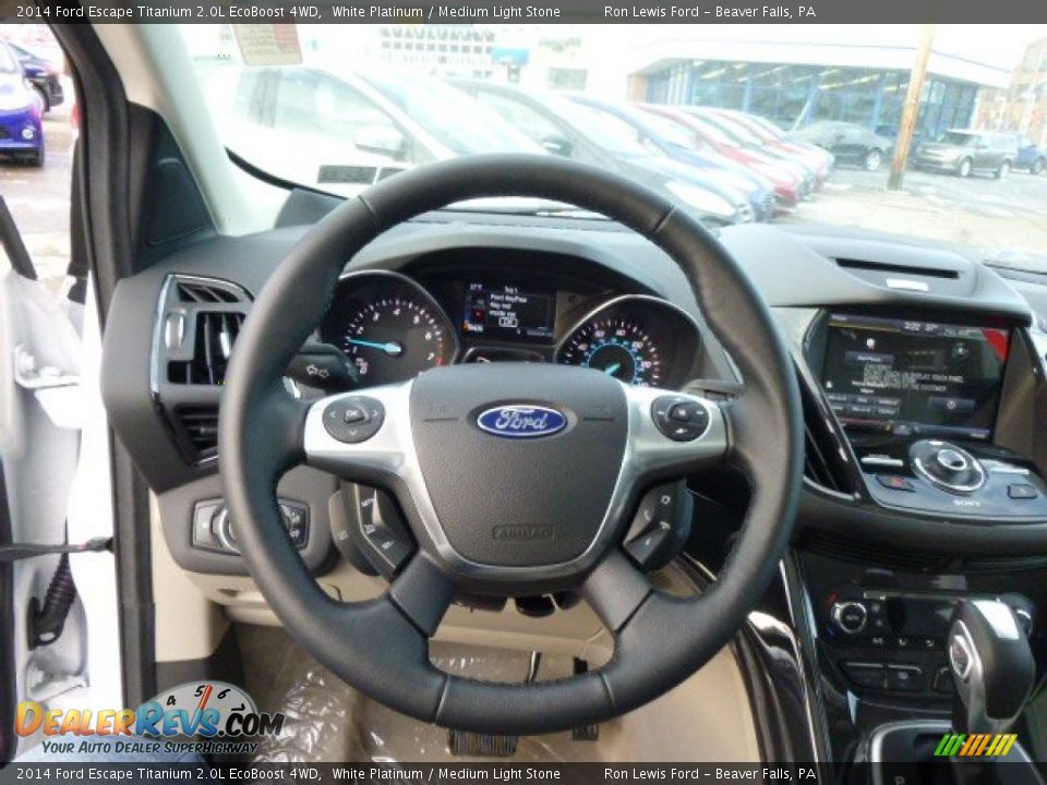 2014 Ford Escape Titanium 2.0L EcoBoost 4WD White Platinum / Medium Light Stone Photo #20