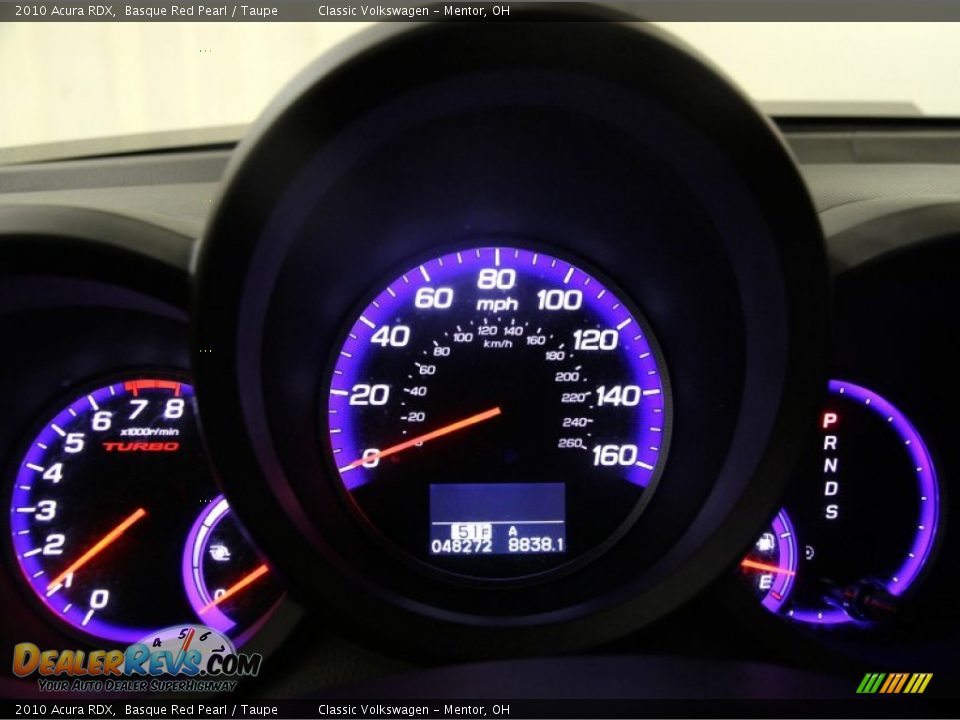 2010 Acura RDX Basque Red Pearl / Taupe Photo #12