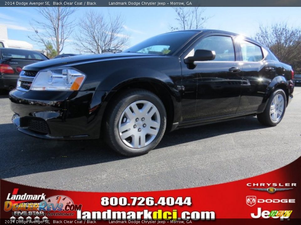 2014 Dodge Avenger SE Black Clear Coat / Black Photo #1