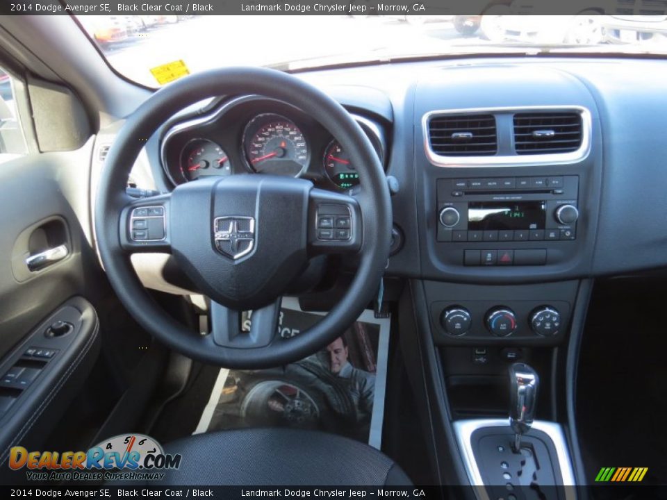 2014 Dodge Avenger SE Black Clear Coat / Black Photo #8
