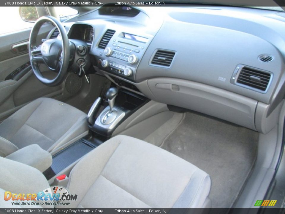 2008 Honda Civic LX Sedan Galaxy Gray Metallic / Gray Photo #15
